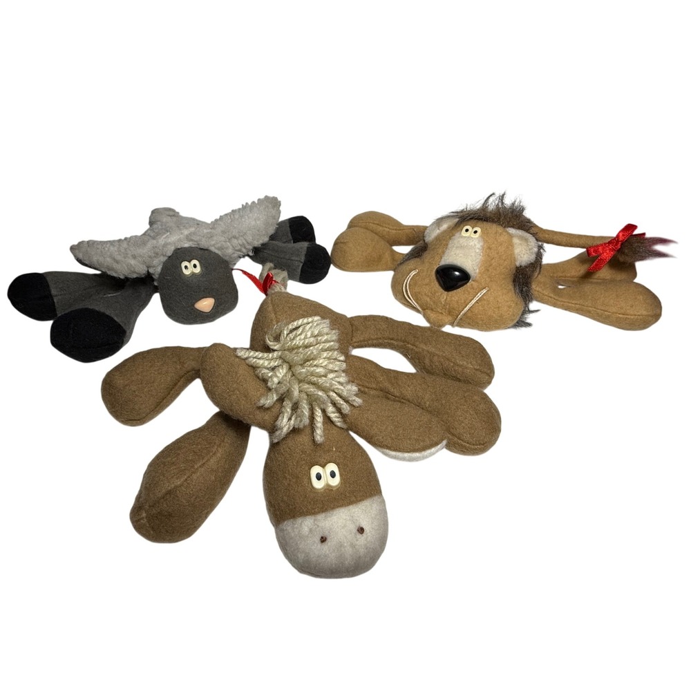 Vintage 1985 Rodney Reindeer & Friends Monroe, Dickens, Sherman Sheep Plush EUC